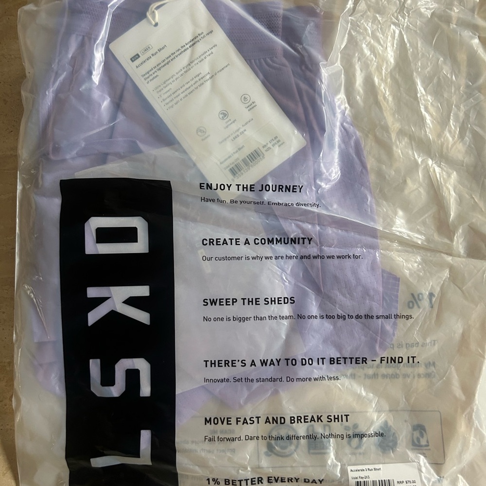 LSKD Accelerate Running Shorts 3” 2XS Violet Ray - Picture 3 of 7